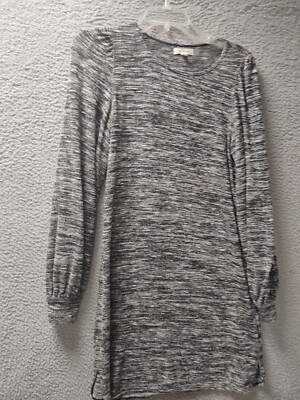 max studio long sleeve sweater dress Max Studio Knit Dress,diamond Waistline, Pleated Flare Skirt,black Cream Knit Dress Size 10