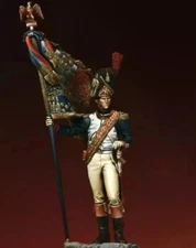 1/24 Scale Resin Model Napoleonic French Guard Standard Bearer Figure Unassemble