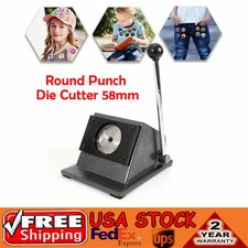 70mm DIY Round Punch Die Cutter Manual Paper Card Button Graphic Maker Machine