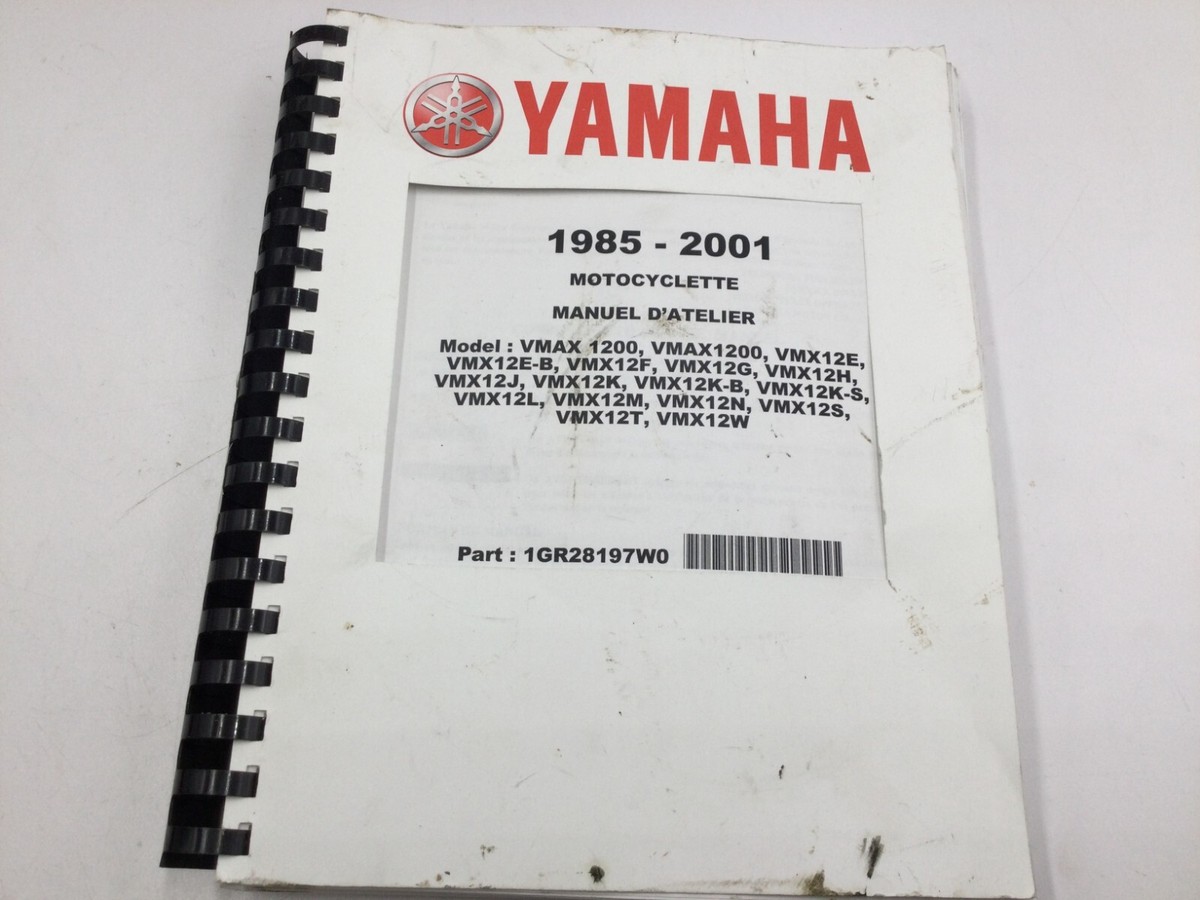 Yamaha Motorcycle Vmax 1200 1985-2001 OEM Owners Service Manual