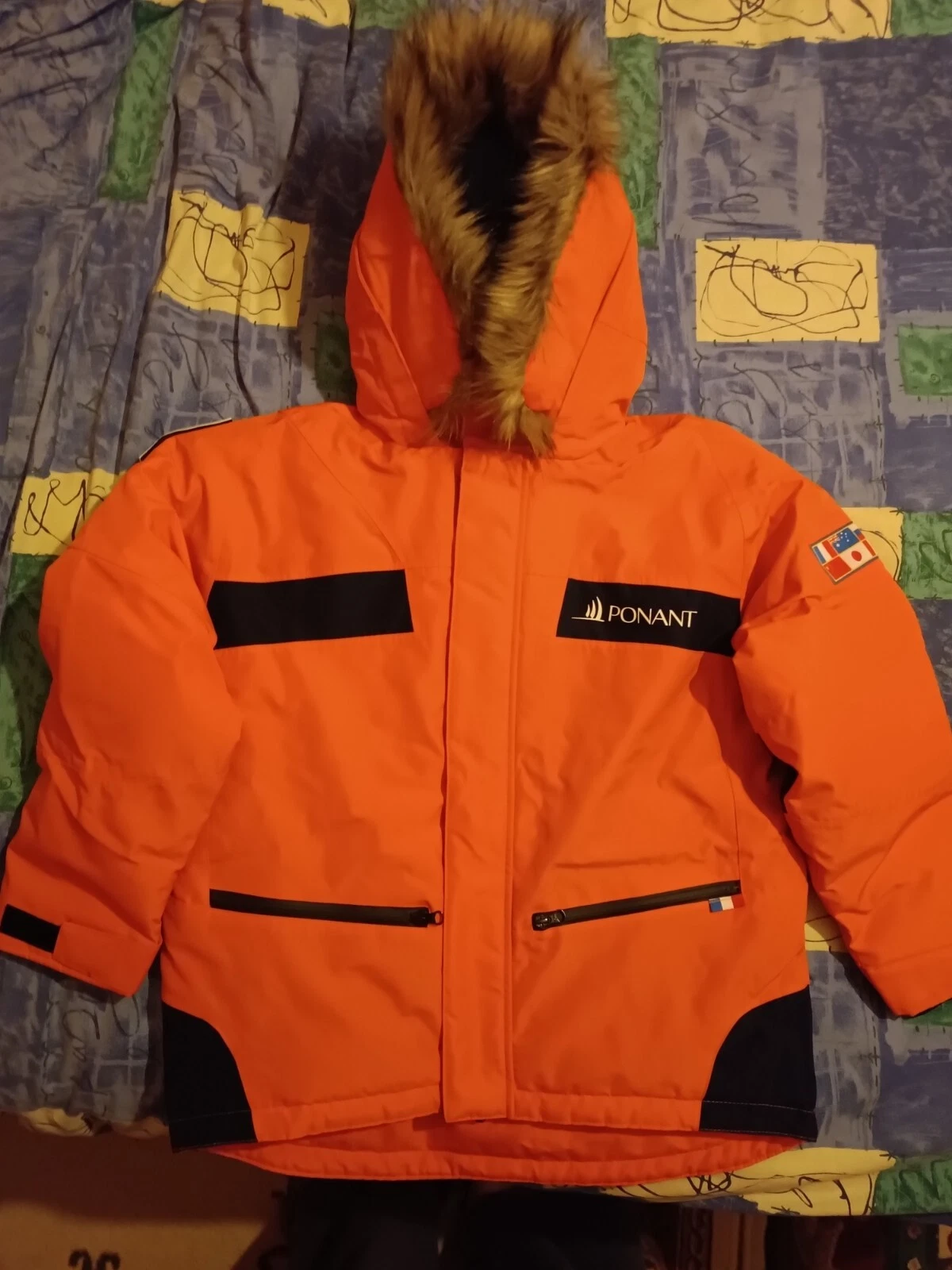 Ponant Polar Exploration Hi Vis Winter Parka Jacket Insulated Thermal Hood