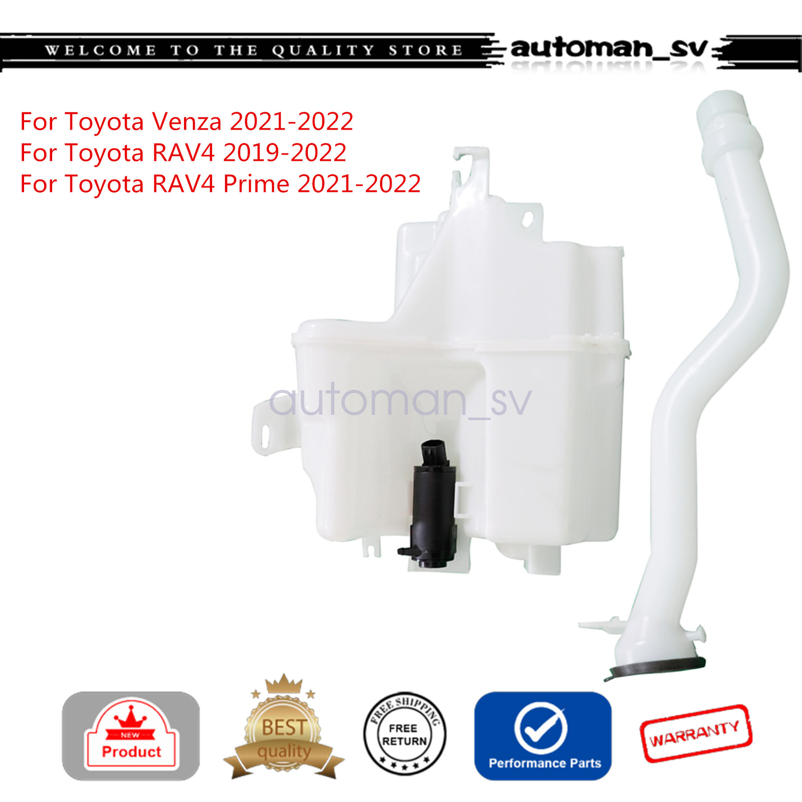 FOR Toyota RAV4 1922 Venza 2122 1X Windshield Washer Reservoir Tank W
