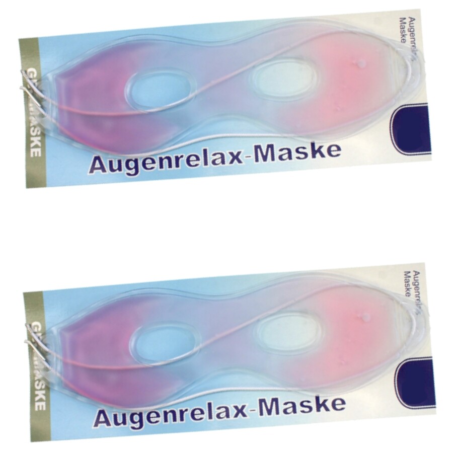 2x Gel Augenmaske Kühlmaske Schlafmaske Kühlbrille Gelmaske Augen kühlende Maske
