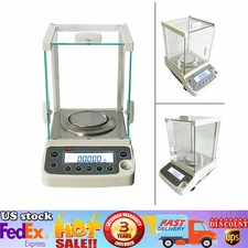 0.0001g 0.1mg Analytical Balance Lab Digital Precision Scale 110V W/AC Adapter