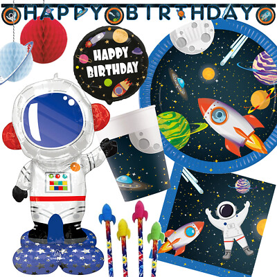 ASTRONAUT & WELTRAUM - Geschirr Deko Mitgebsel Kindergeburtstag Mottoparty Party