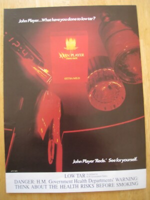 JOHN PLAYER WHAT HAVE YOU DONE TO LOW TAR? JPS REDS WERBUNG A4 AKTE 23