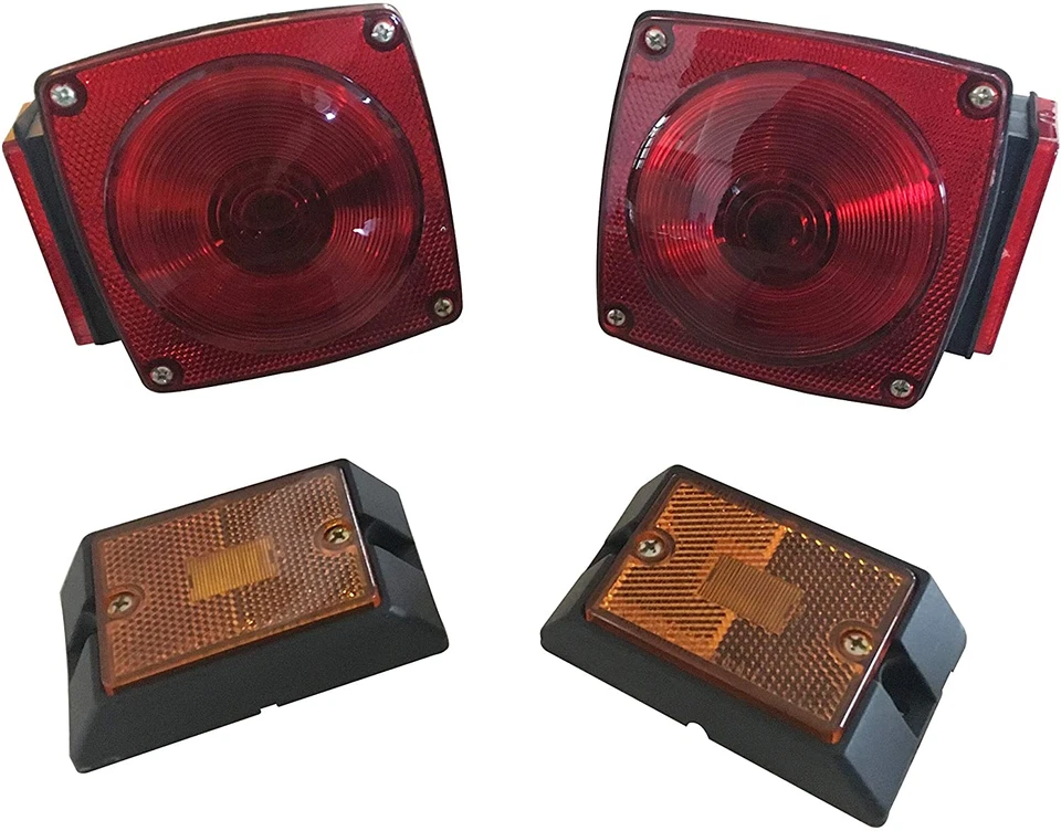 Kit de luces traseras para remolque camión barco marcador redondo impermeable Merún 8 vatios Foto 3 de 4