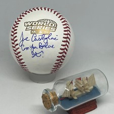 Joe Castiglione signed Rawlings 2004 World Series Logo Baseball JSA HOF A3624