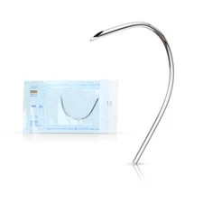 Pre-Sterile Curved Piercing Needles 316L Surgical Steel, Pack of 5, 10 or 25
