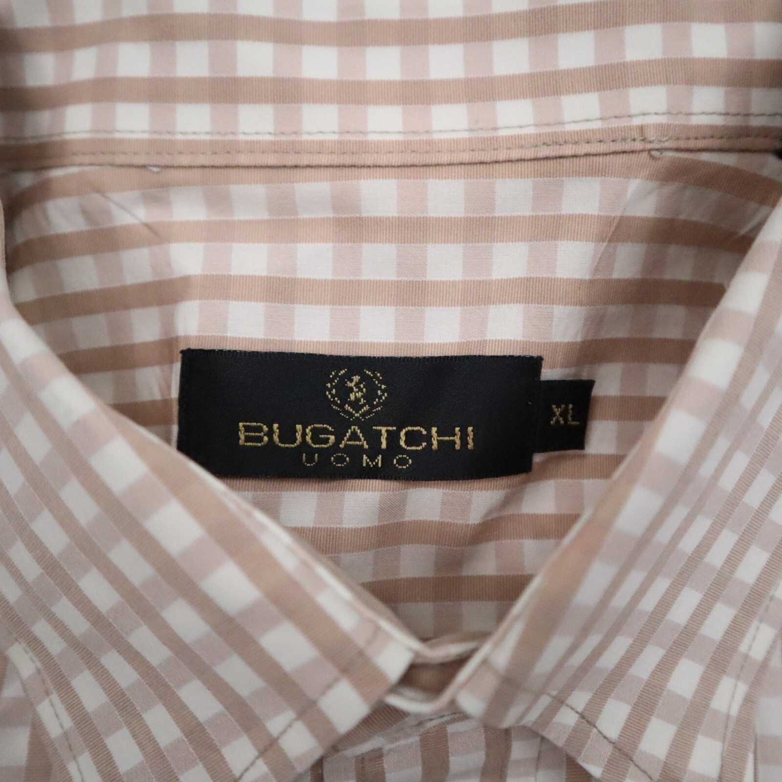 Bugatchi Uomo Button Down Plaid Checked Brown Whi… - image 10