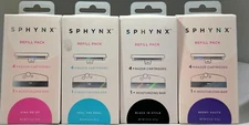 (2 PACK) Sphynx Refill Pack -4 Razor Cartridges + Moisturizing Bar-CHOOSE COLOR!