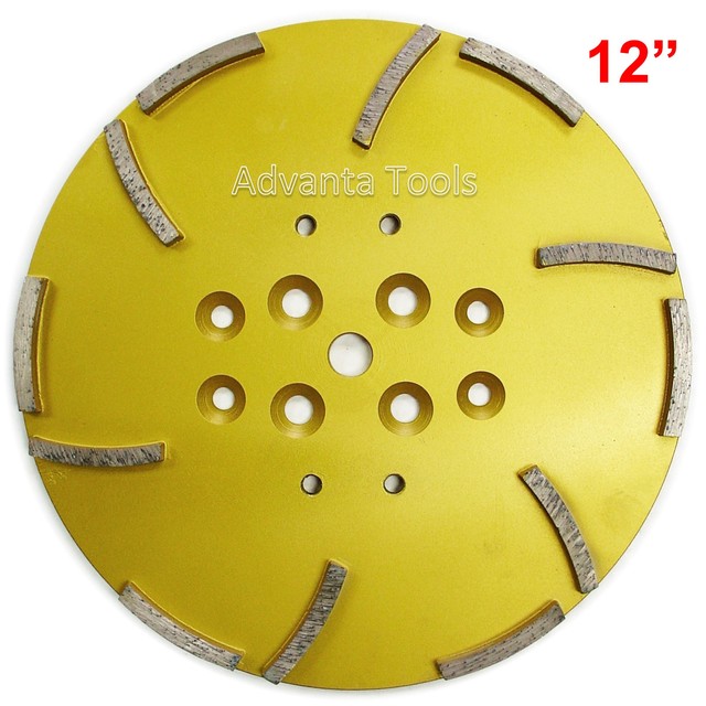 12” Concrete Grinding Head for Floor Grinders 12 Segments 25/30 Grit