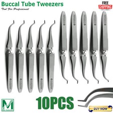 10Pcs Set Dental Orthodontic Brackets Holder Buccal Tube Tweezers Bonding Placer
