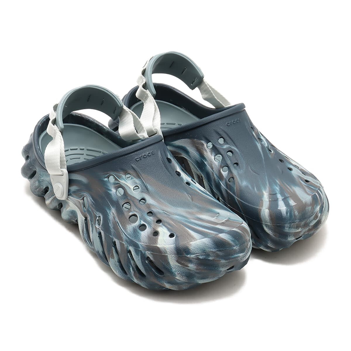 クロックス CROCS ECHO MARBLED CLOG 208454-1NL Crocs ECHO MARBLED CLOG Moonlight/Multi 208454-1NL Men's