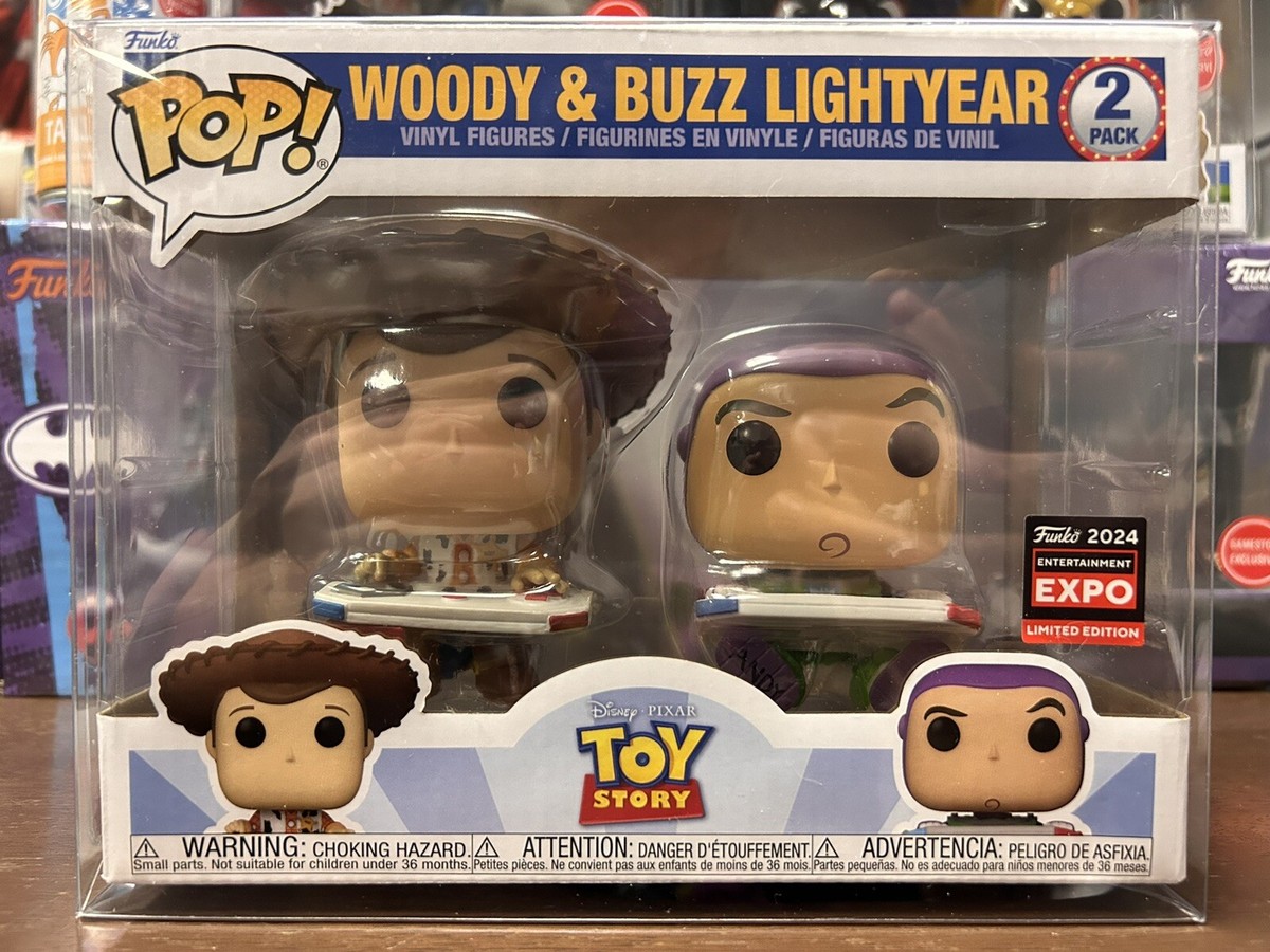 Woody & Buzz Lightyear Funko POP! Toy Story Expo Exclusive 2