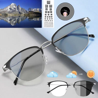 MARKENLOS Sensorische Verfärbung Fernbrille Kurzsichtig Sonnenbrille -0.5 -1.0 bis -6.0 E