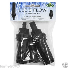 GROW1 Ebb & Flow, Fill / Flood & Drain Fitting Kit 1/2" & 3/4" Complete BulkHead