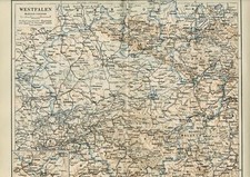 Karte von WESTFALEN, Original-Graphik 1890