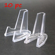 10PC DISPLAY STANDS EASEL for Coins Small Knives Challenge Holders CLEAR ACRYLIC