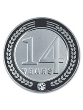 PinMart's 14 Years of Service Award Employee Recognition Gift Lapel Pin - Black