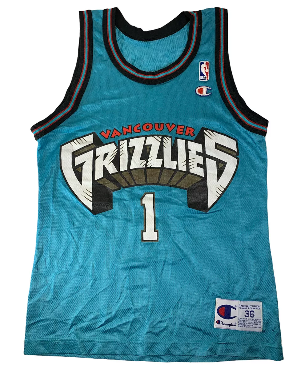 Vancouver Grizzlies NBA Jersey #1 Champion Size 36!