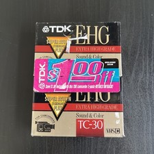 Pack Of Two TDK E-HG TC-30 Camcorder Sound  Color VHS-C Tapes, New Sealed