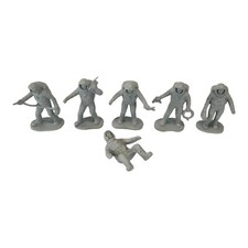 Astronaut Space Toy Action Figures MPC Gray Plastic Lot Of 6