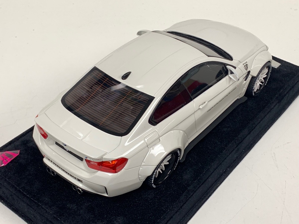 1/18 GT Spirit BMW M4 LB Performance Liberty Walk White wheels