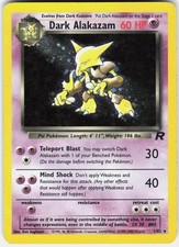 Pokemon Dark Alakazam 1/82 Rare Team Rocket Pokemon Unlimited Holo LP on eBay