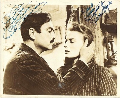 MEXICAN ACTOR PEDRO ARMENDARIZ & ITALIAN ACTRESS SILVANA MANGANO, SIGNED PHOTO.