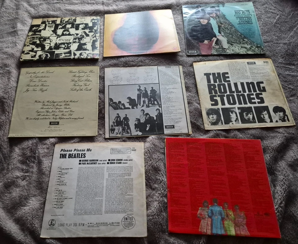2 x BEATLES & 6 x ROLLING STONES & 3 X KINKS 1 x THE WHO LP  SLEEVES ONLY - Image 3 of 4