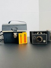 jiffy kodak six-16 with Vintage Camera Case/film