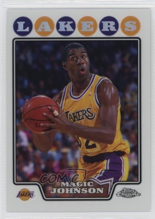 2008-09 Topps Chrome Refractor Magic Johnson #171 HOF pe8