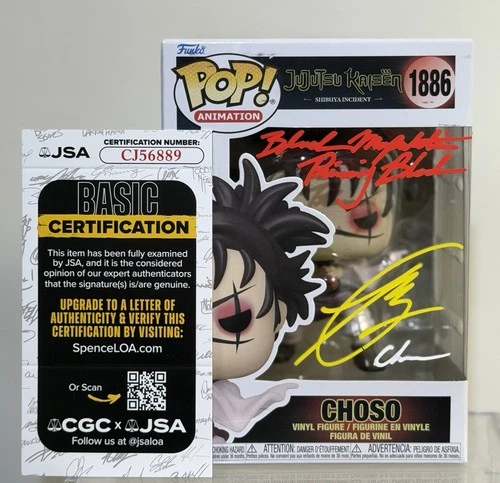 *RARE* Jujutsu Kaisen JJK Anime Choso 1886 Signed By Ray Chase Funko Pop JSA COA