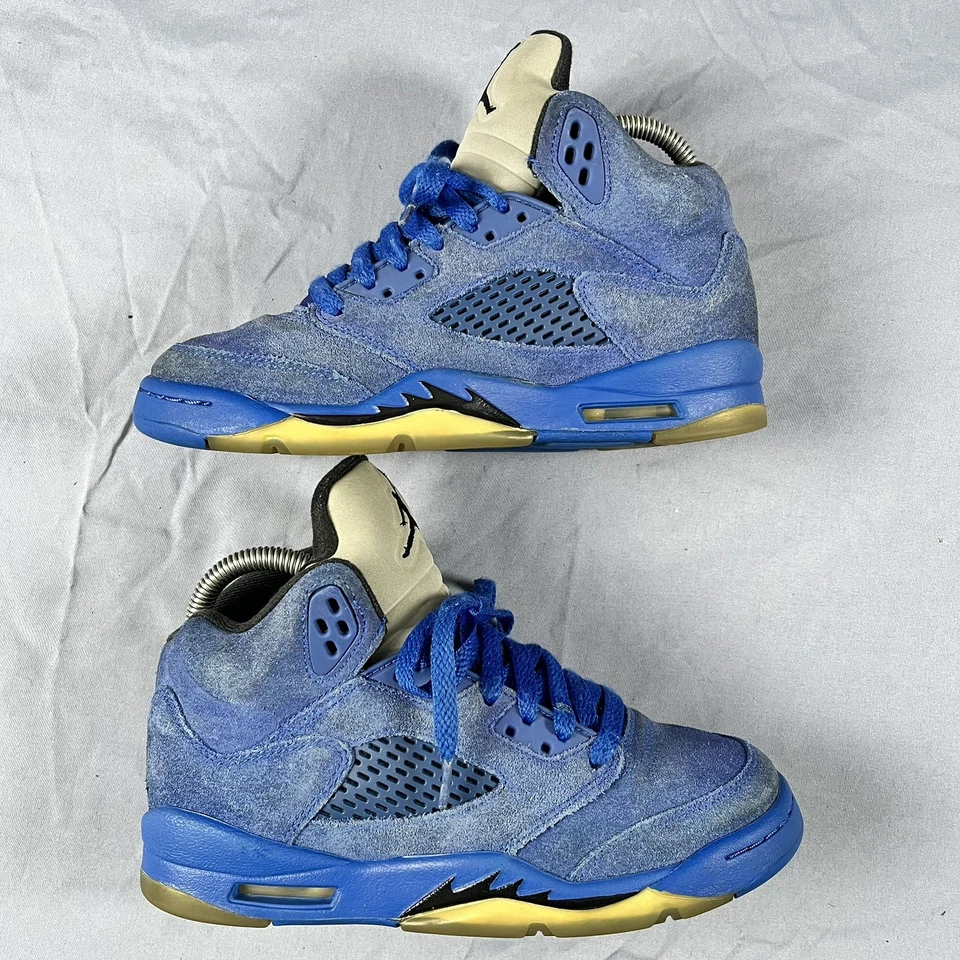 Tenis de baloncesto Nike Air Jordan Retro 5 azul real para niños talla 4 Y 440888-401 Foto 2 de 4