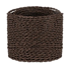 32.8' Brown Twisted Cloth Covered Wire Vintage Antique Lamp Cord Electrical 300V