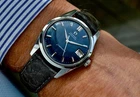 MENs OMEGA SEAMASTER AUTO DATE 562 SUPERB BLUE CURTAIN DIAL St/St 1963 VINTAGE