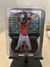 2023 Bowman Chrome Prospects Carter Young Mojo Refractor BCP-183 Orioles Rookie