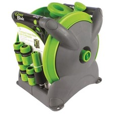 Wall Mounted Hosepipe Garden Reel With 15m Hose Pipe Watering Kit Kink Free