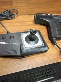 SEGA Master System Console Bundle w/ 2 Controllers Zapper RF Switch All Cables