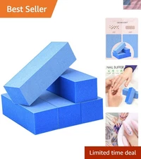 3-Way Professional Nail Buffer Blocks for Gel and Acrylic Applications - 5 Pack