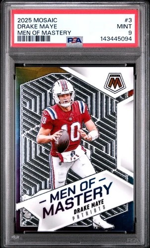 2025 PANINI MOSAIC MEN OF MASTERY #3 DRAKE MAYE PSA 9