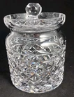 Vtg Waterford Crystal Glandore Laurel Trim Biscuit Barrel Cookie Jar with Lid 7"