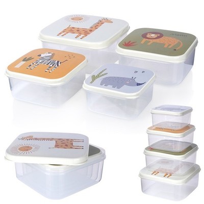 4x Pojemniki Żywność dla Dziecka Dzieci Śniadaniowe Lunchbox Śniadaniówka
