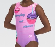 GK Stars NWT Birthday Wishes Tank Style Practice Gymnastics Leotard CS