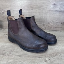 Blundstone 585 Brown Leather Chelsea Dealer Boots UK 10.5 AU 11 Worn Work