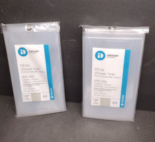 2 PACK InterDesign 72 In. x 72 In. Clear PEVA Shower Curtain Liner 12052 NEW