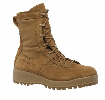 Belleville C790ST 12.0W; WP ST Combat Boots Mens Coyote Leather/Nylon