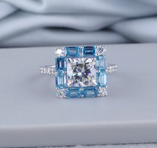 2.03 CT Lab Grown Diamond Cushion Ring E VS IGI Certified 10K 14K 18K Gold