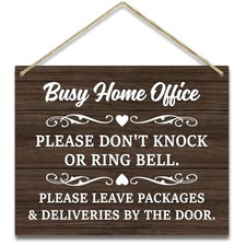 Wooden Sign, Housewarming Gifts For Women Men Friend Coworker, Busy Home Office